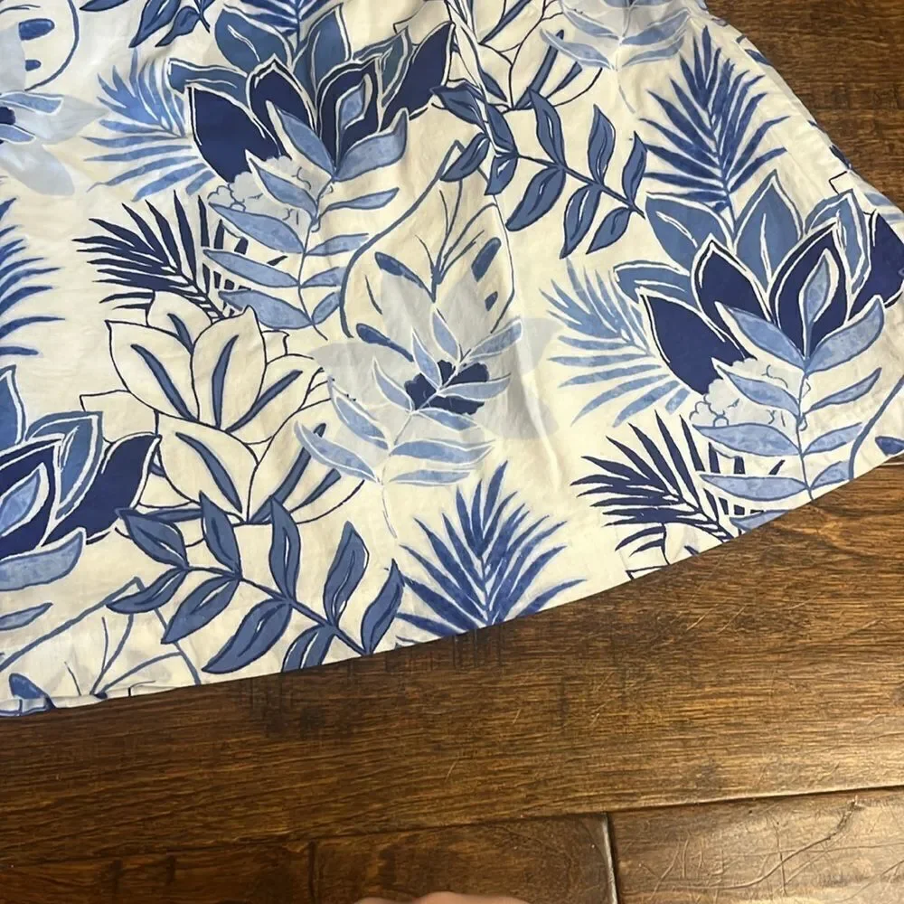 Janie and Jack Floral Blue and White Dress, size 4